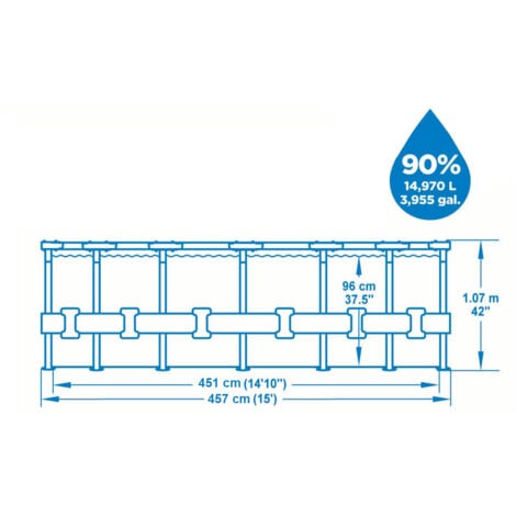 Piscina con struttura rotonda Steel Pro MAX 457x107 cm Bestway 56488