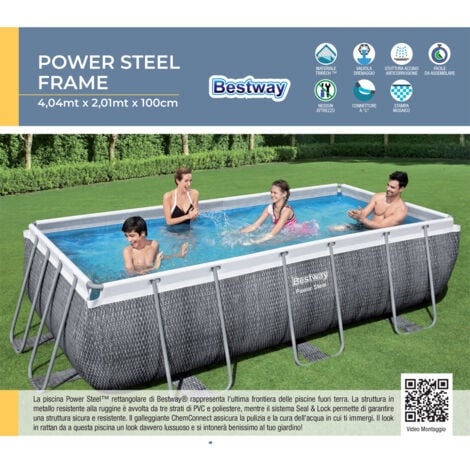 Piscina Rettangolare Bestway Fuori Terra da 404X201 H100 -56721