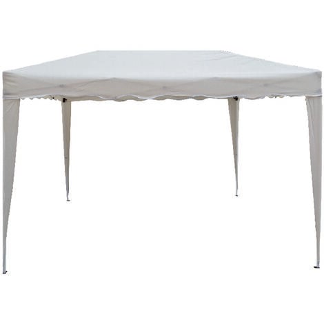 Gazebo pieghevole con struttura in acciaio con sacca inclusa per fiere e mercatini Camel - White - L300xP200xH max 260 cm