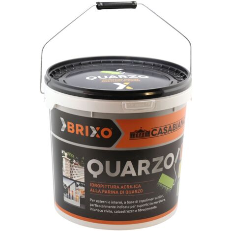 Pittura al quarzo bianca per interni ed esterni Casabianca Brixo - 14 Lt