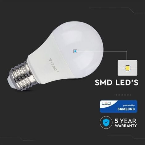 V-TAC PRO VT-210 Lampadina LED Chip Samsung E27 9W A+ A60 Bianco naturale - 4000K