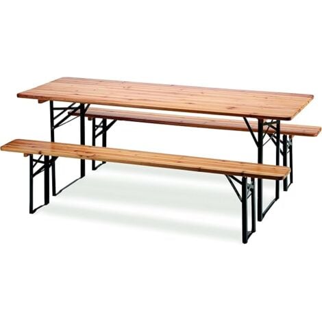 Garden Friend Set Birra rettangolare 80x200 tavolo e due panche
