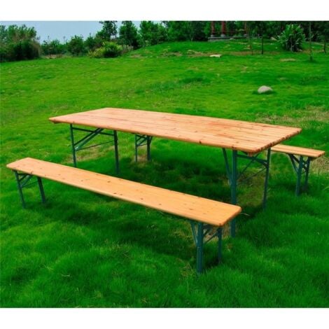 Garden Friend Set Birra rettangolare 80x200 tavolo e due panche