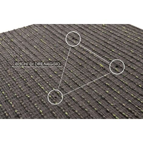 Erba Sintetica Prato Verde Altezza 30 mm Drenante Manto Erboso Tagliabile 1X5 Mt