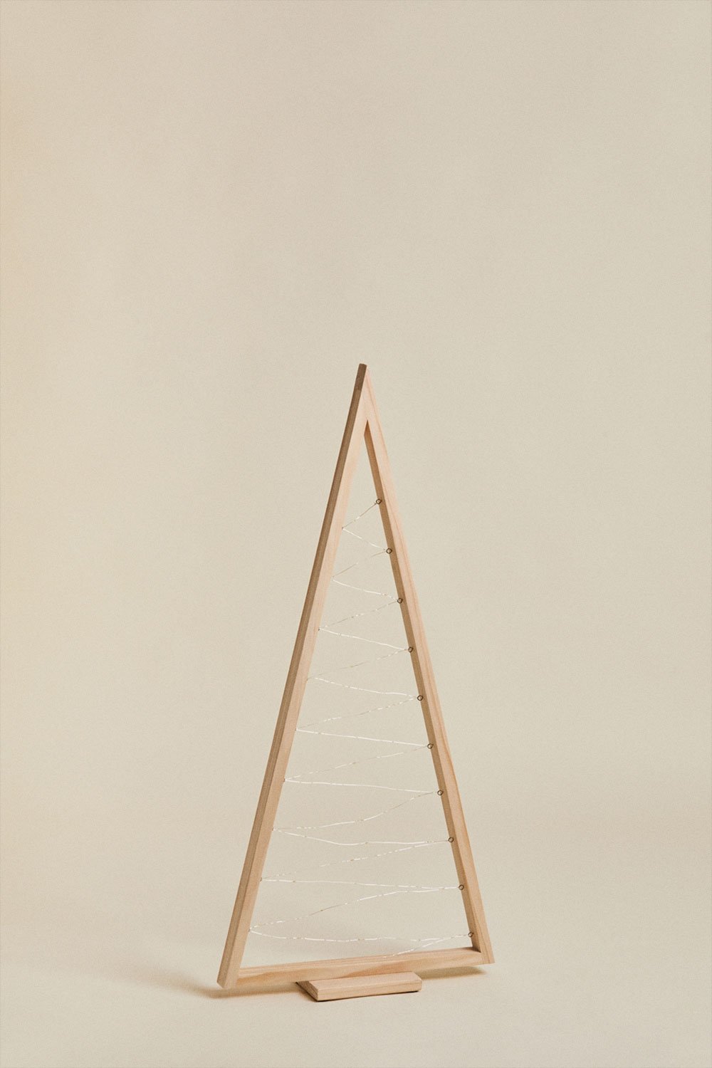 Albero di Natale con luce LED in legno di pino Elwood