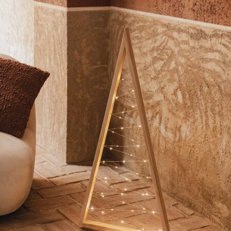Albero di Natale con luce LED in legno di pino Elwood