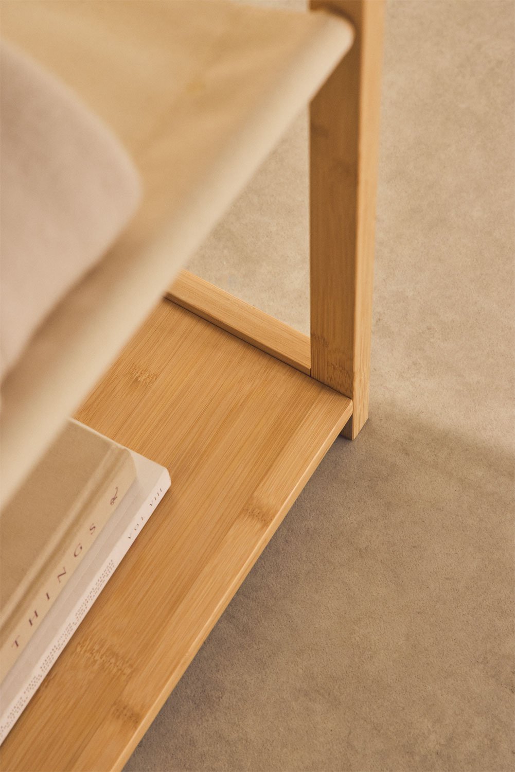 Armadio modulare aperto Deneb Bamboo a 2 pezzi con ripiani, scaffale e appendiabiti