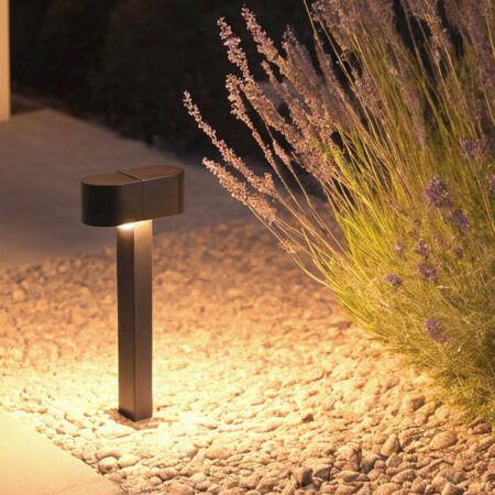 Lampione da esterno in alluminio con 2 punti luce Efingam