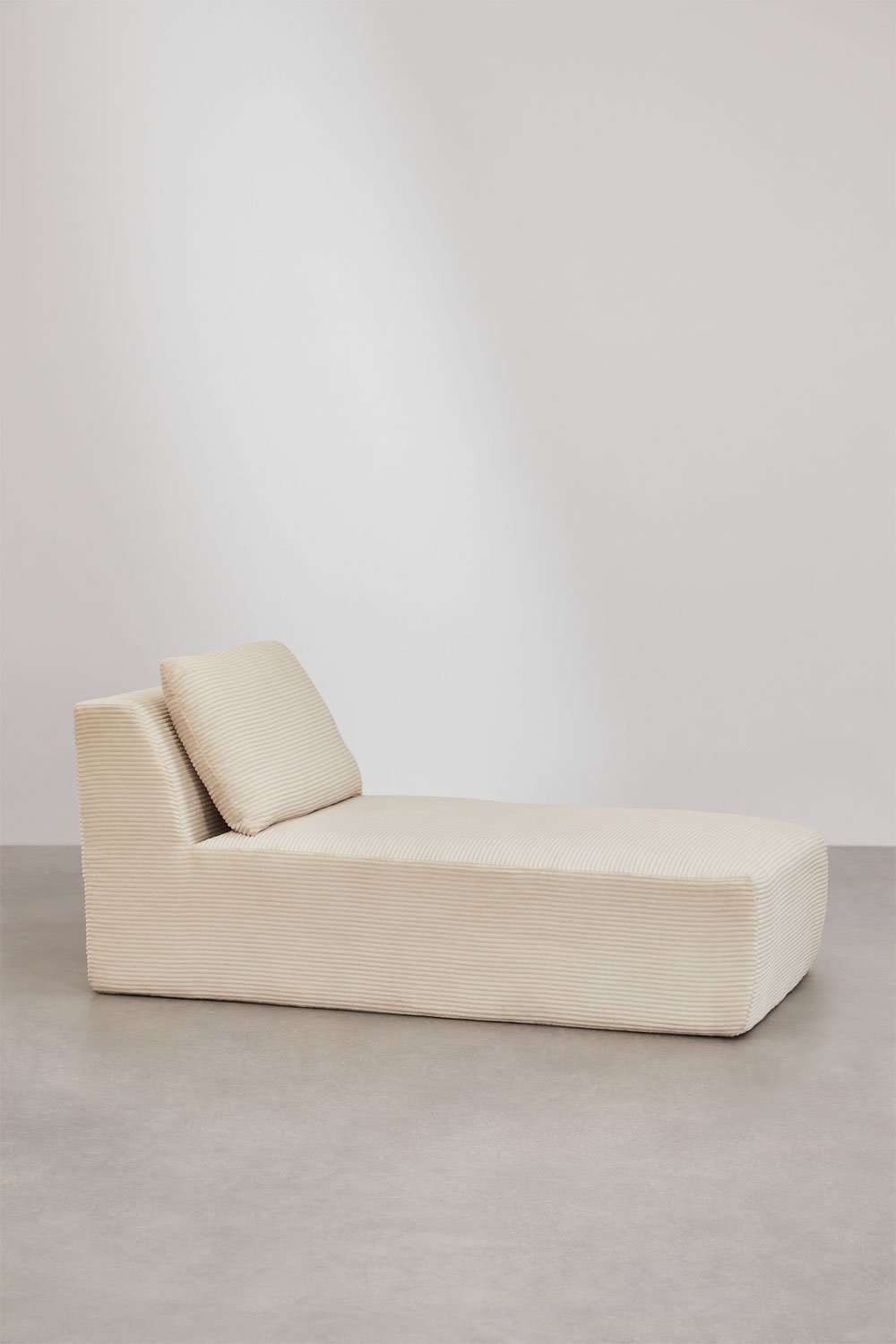 Poltrona chaise longue in velluto a coste sottovuoto Temple