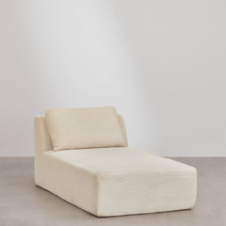 Poltrona chaise longue in velluto a coste sottovuoto Temple