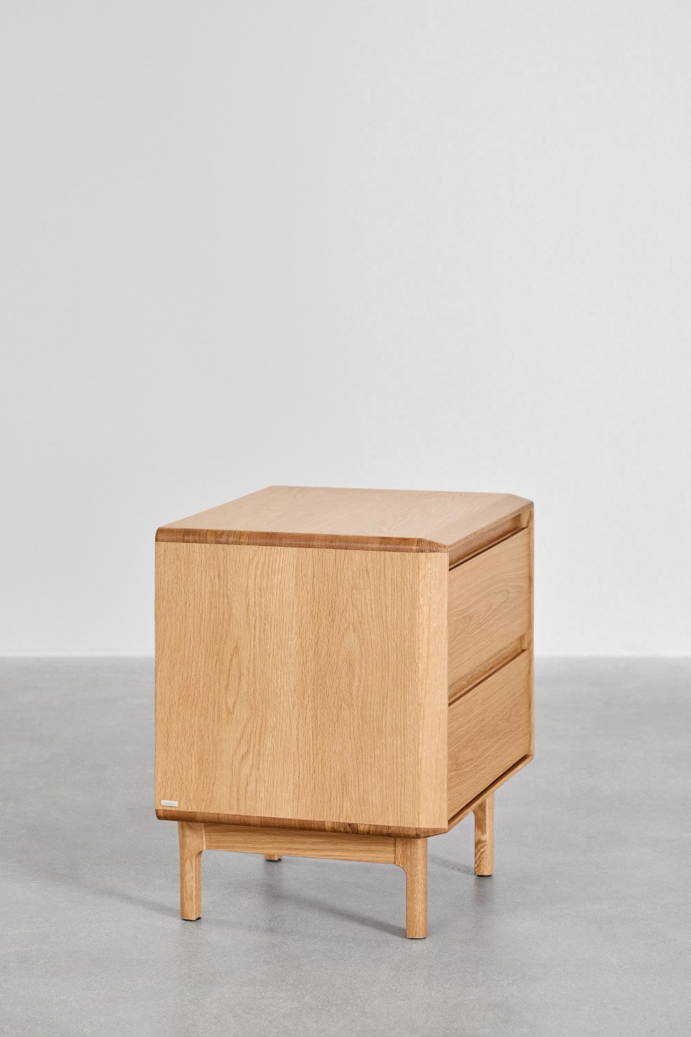Comodino in legno di rovere Treveris