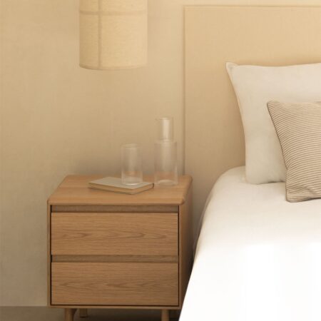 Comodino in legno di rovere Treveris