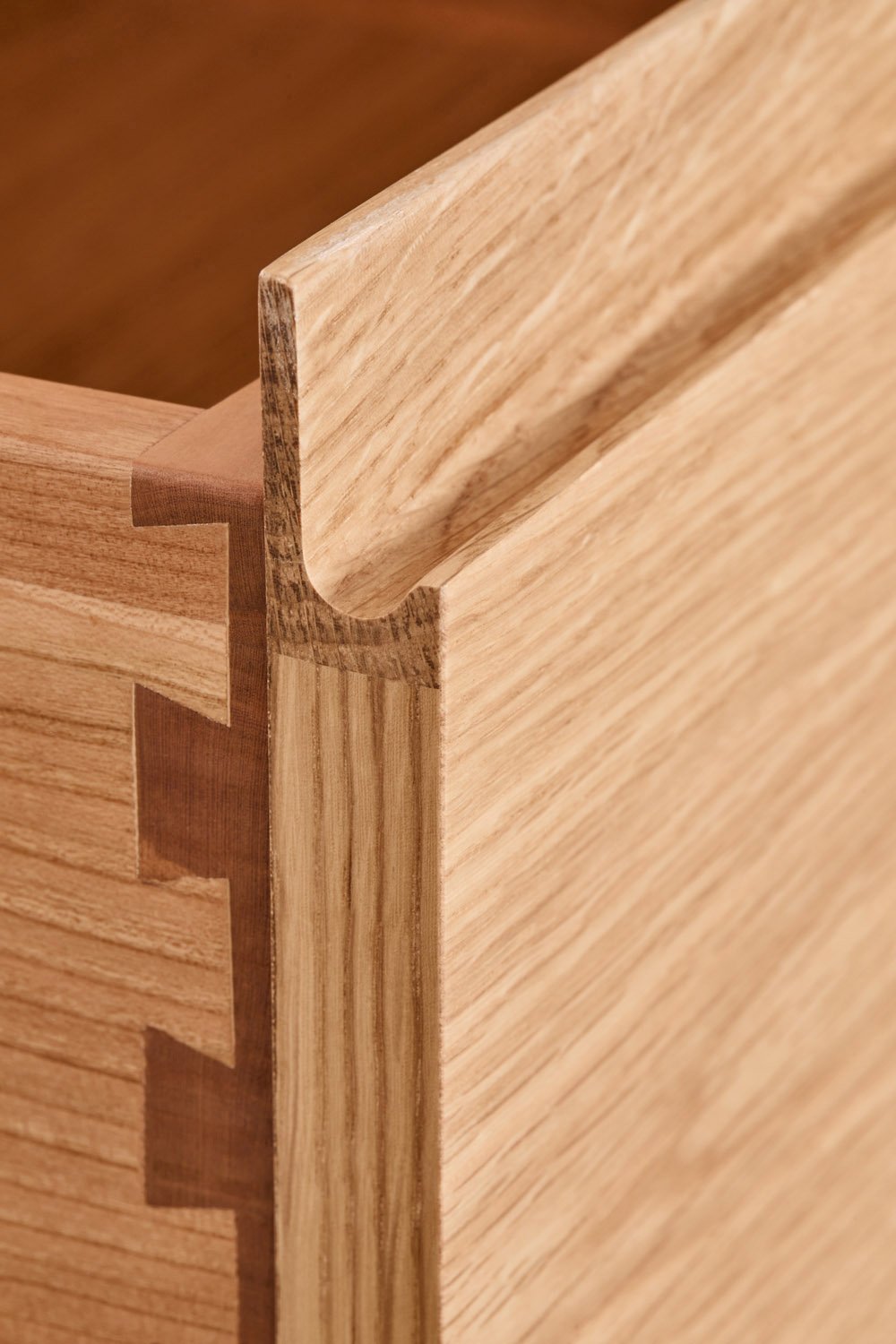 Comodino in legno di rovere Treveris