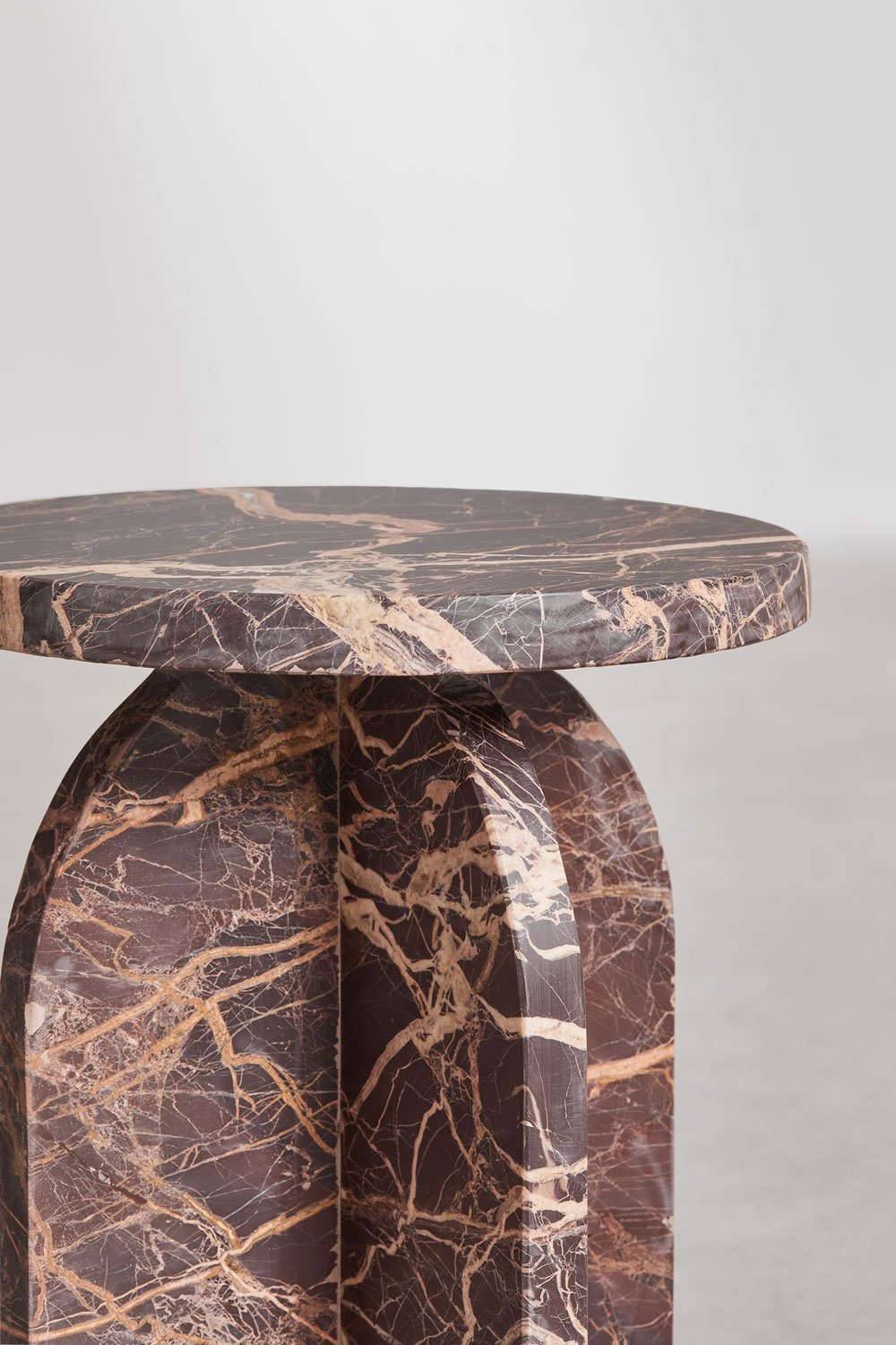 Comodino rotondo Ø30 cm in marmo Graham