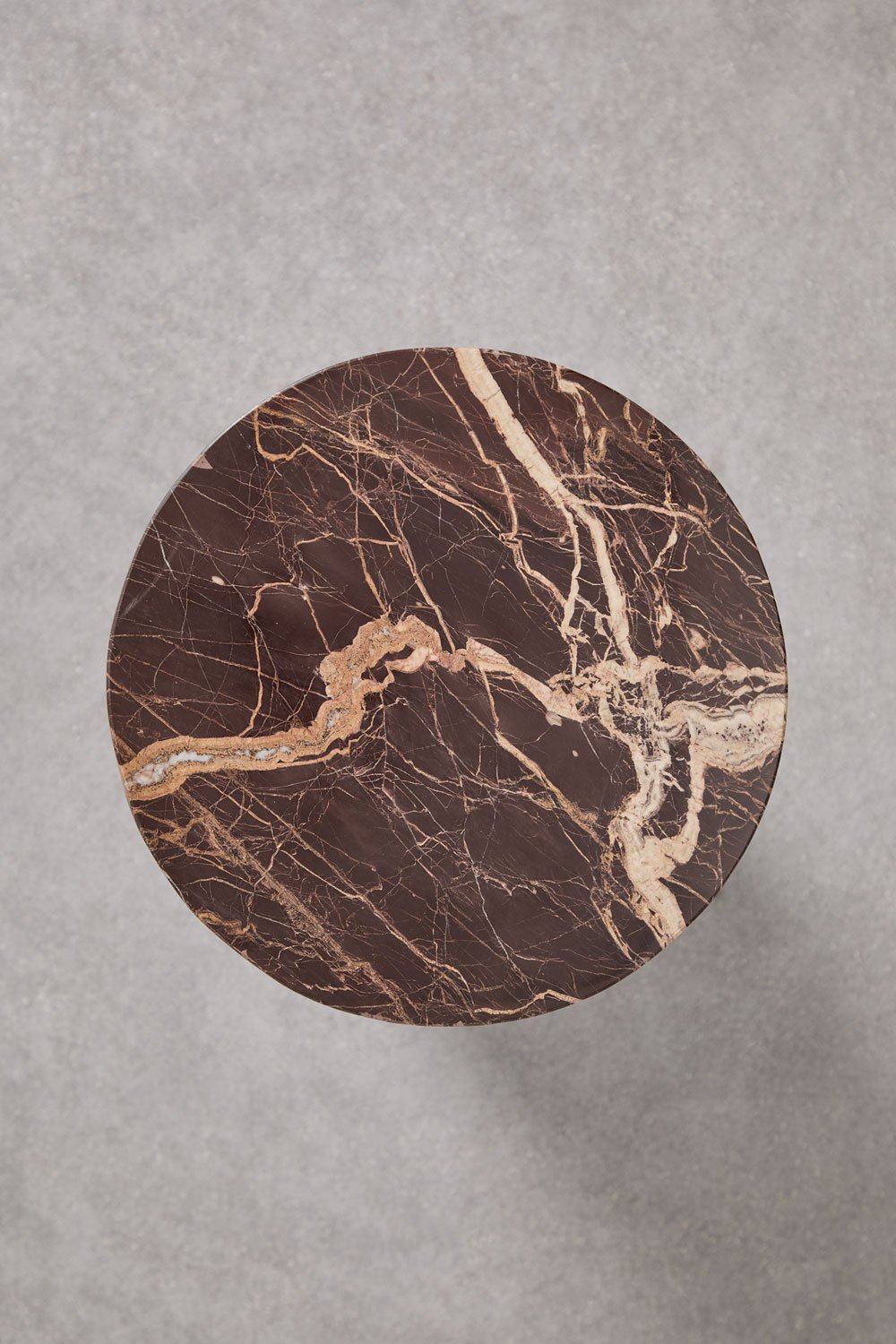 Comodino rotondo Ø30 cm in marmo Graham