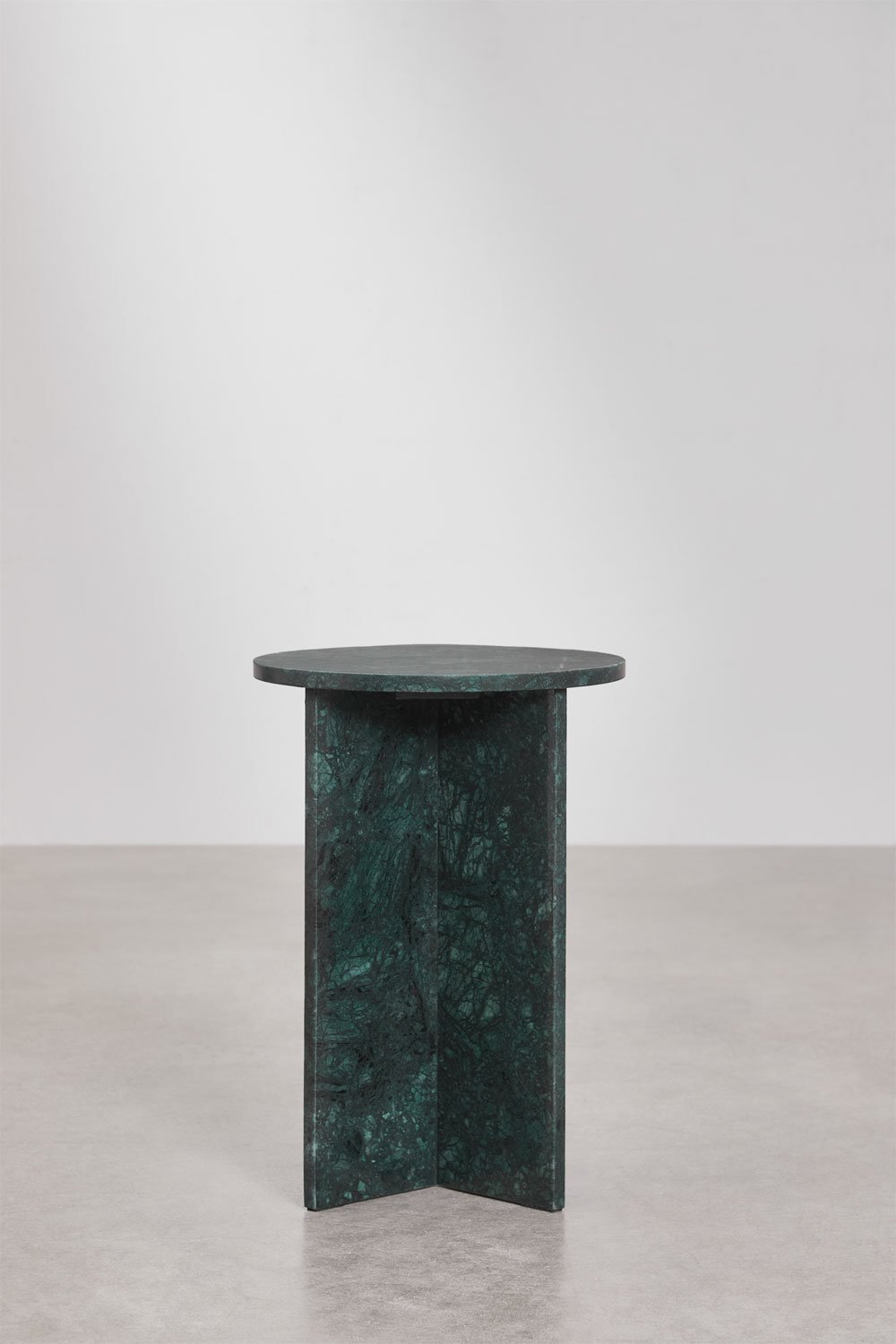 Comodino rotondo Ø35 cm in marmo Mencia