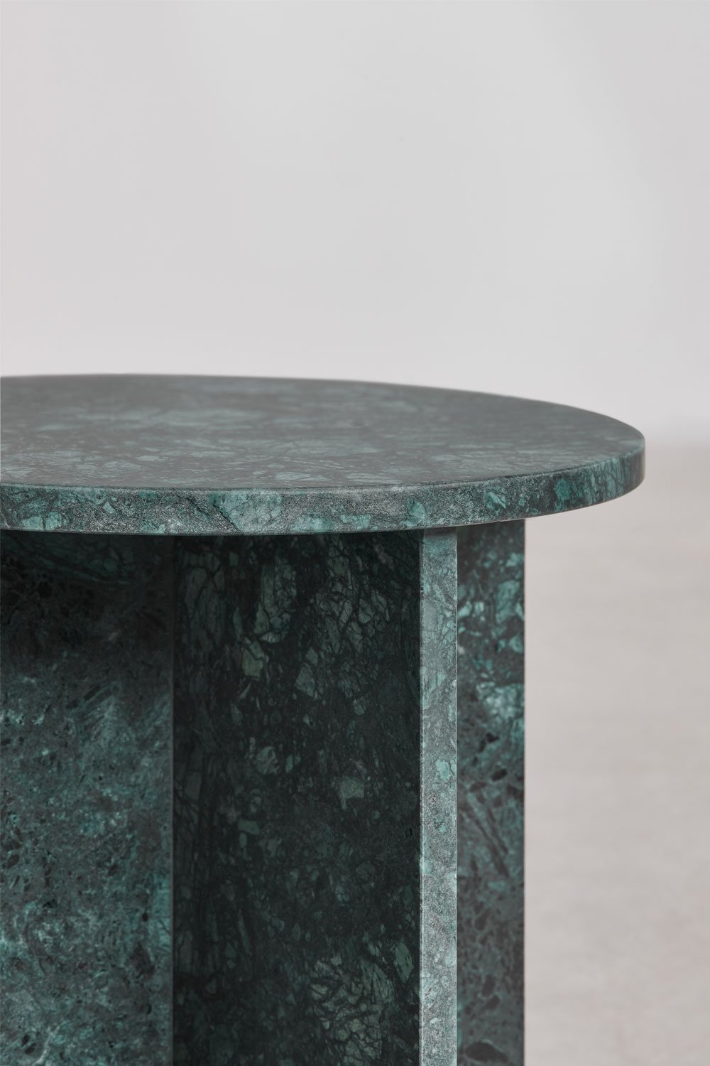 Comodino rotondo Ø35 cm in marmo Mencia