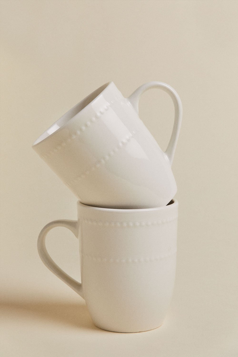 Confezione da 2 tazze in new bone China 40 cl Borela