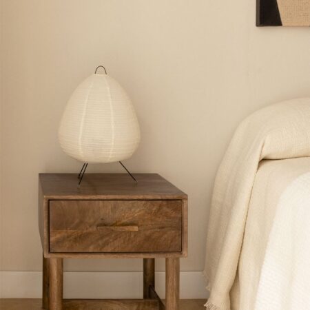 Confezione da 2 comodini 45x45 cm in legno di mango Aloma