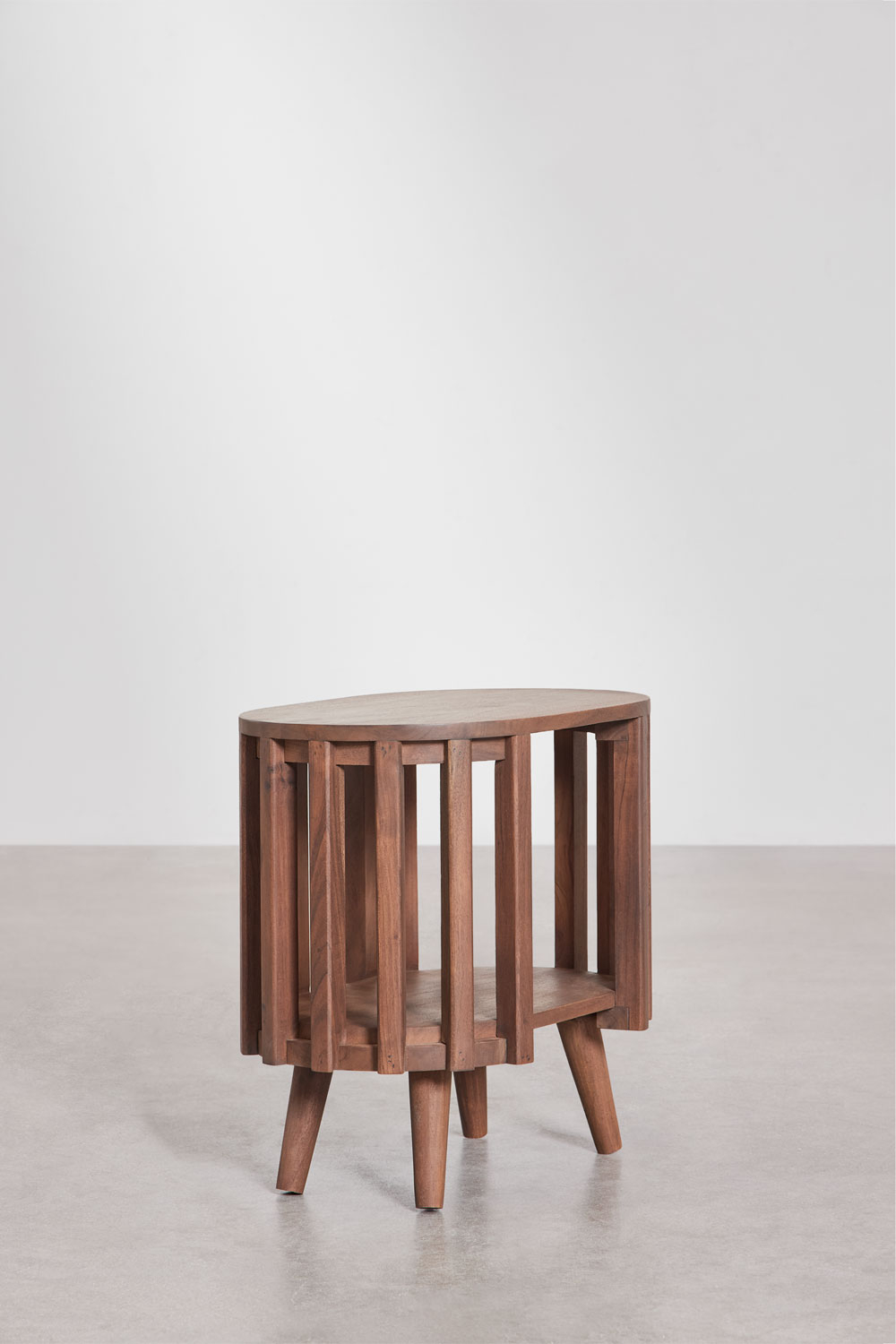Confezione da 2 comodini 50x35 cm in legno di acacia Dragor