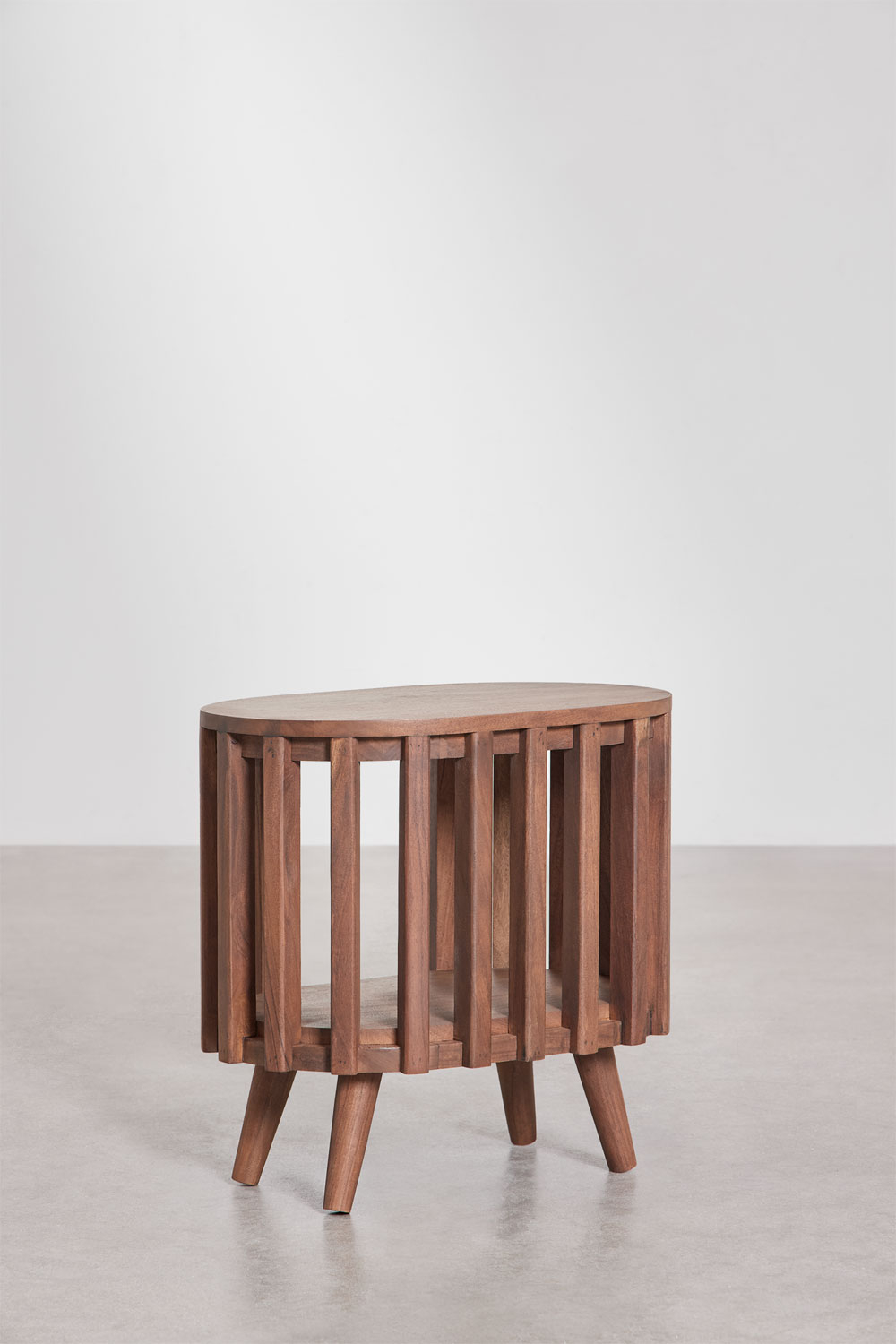 Confezione da 2 comodini 50x35 cm in legno di acacia Dragor