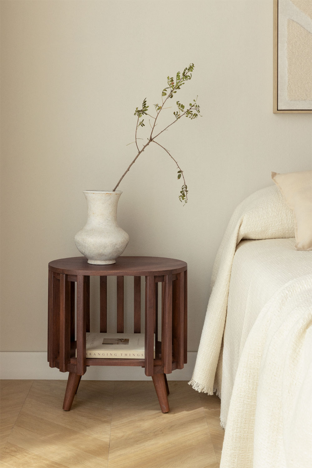 Confezione da 2 comodini 50x35 cm in legno di acacia Dragor