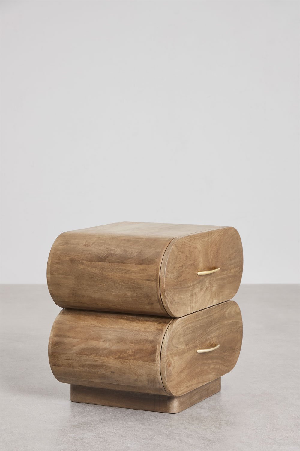 Confezione da 2 comodini 55x35 cm in legno di mango Elaia