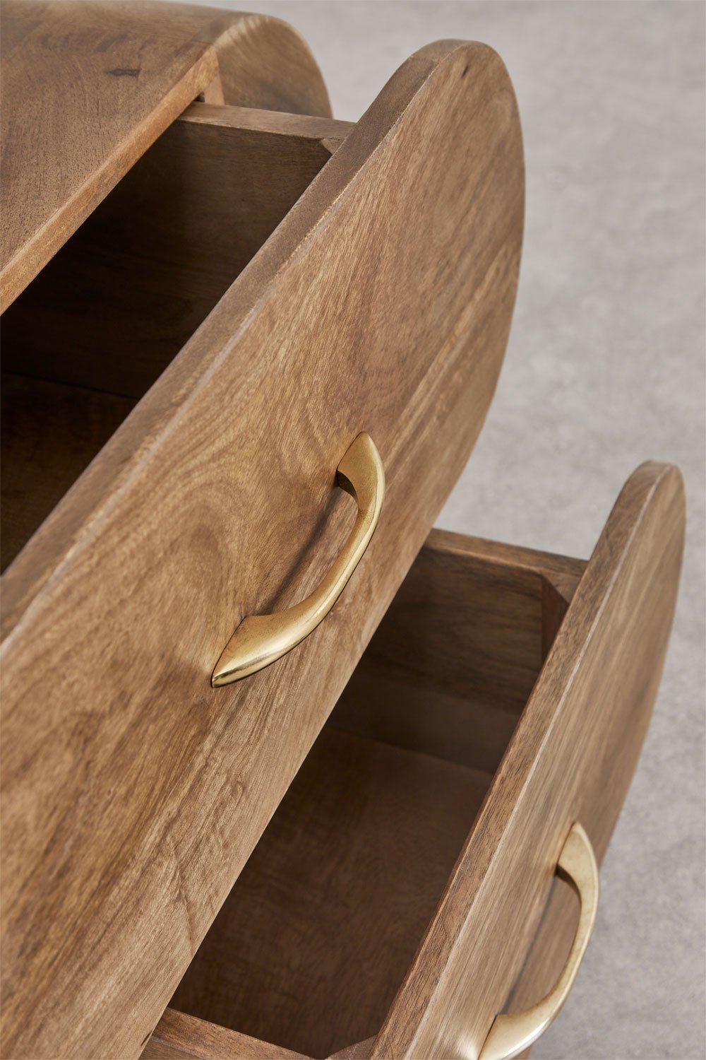 Confezione da 2 comodini 55x35 cm in legno di mango Elaia