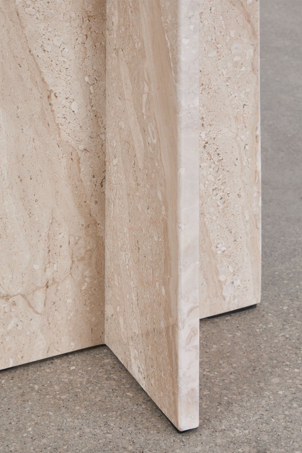 Confezione da 2 comodini rotondi Ø30 cm in marmo Graham