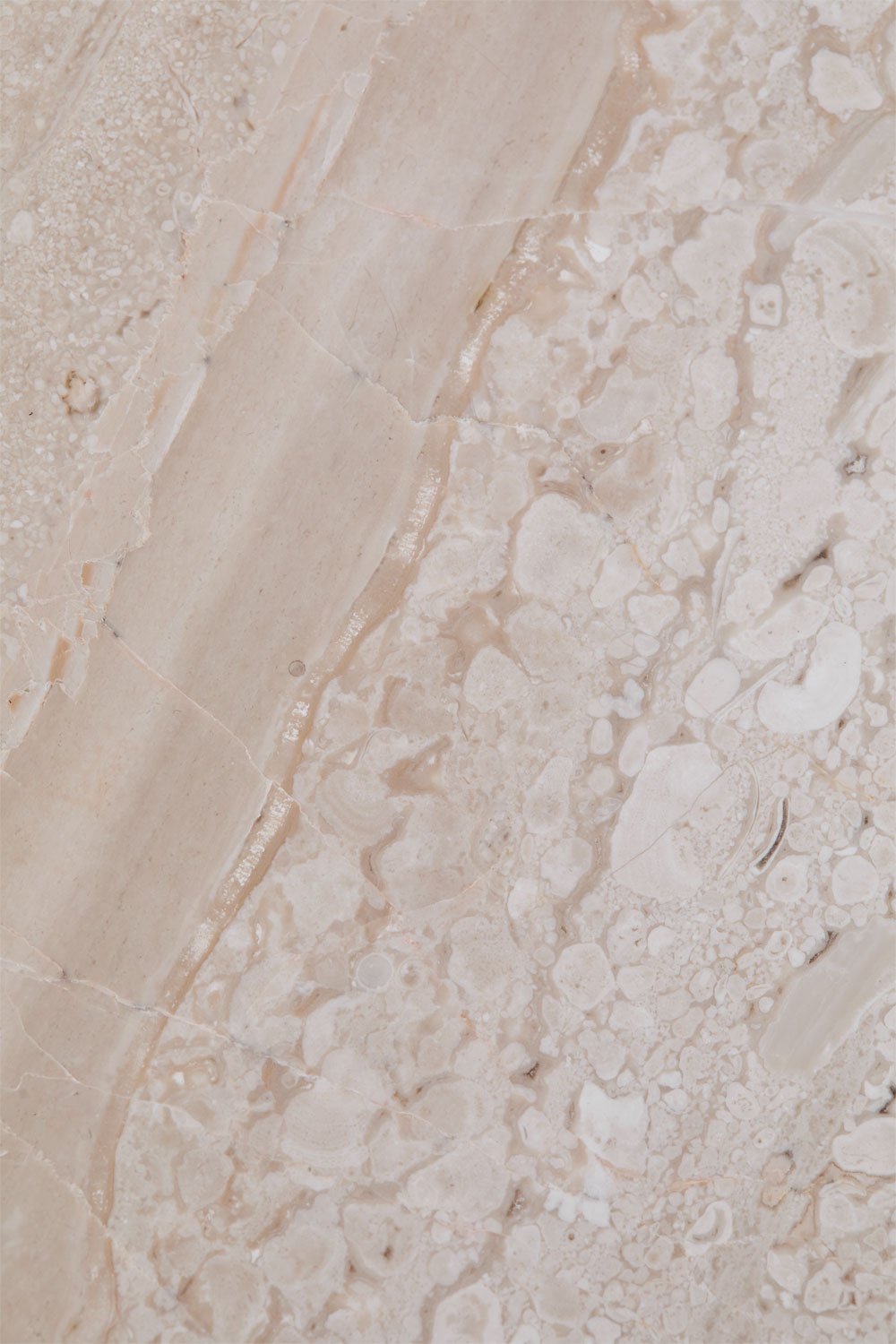 Confezione da 2 comodini rotondi Ø30 cm in marmo Graham
