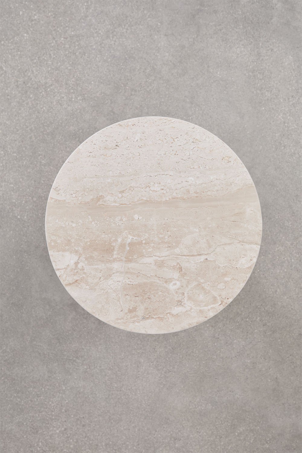 Confezione da 2 comodini rotondi Ø30 cm in marmo Graham