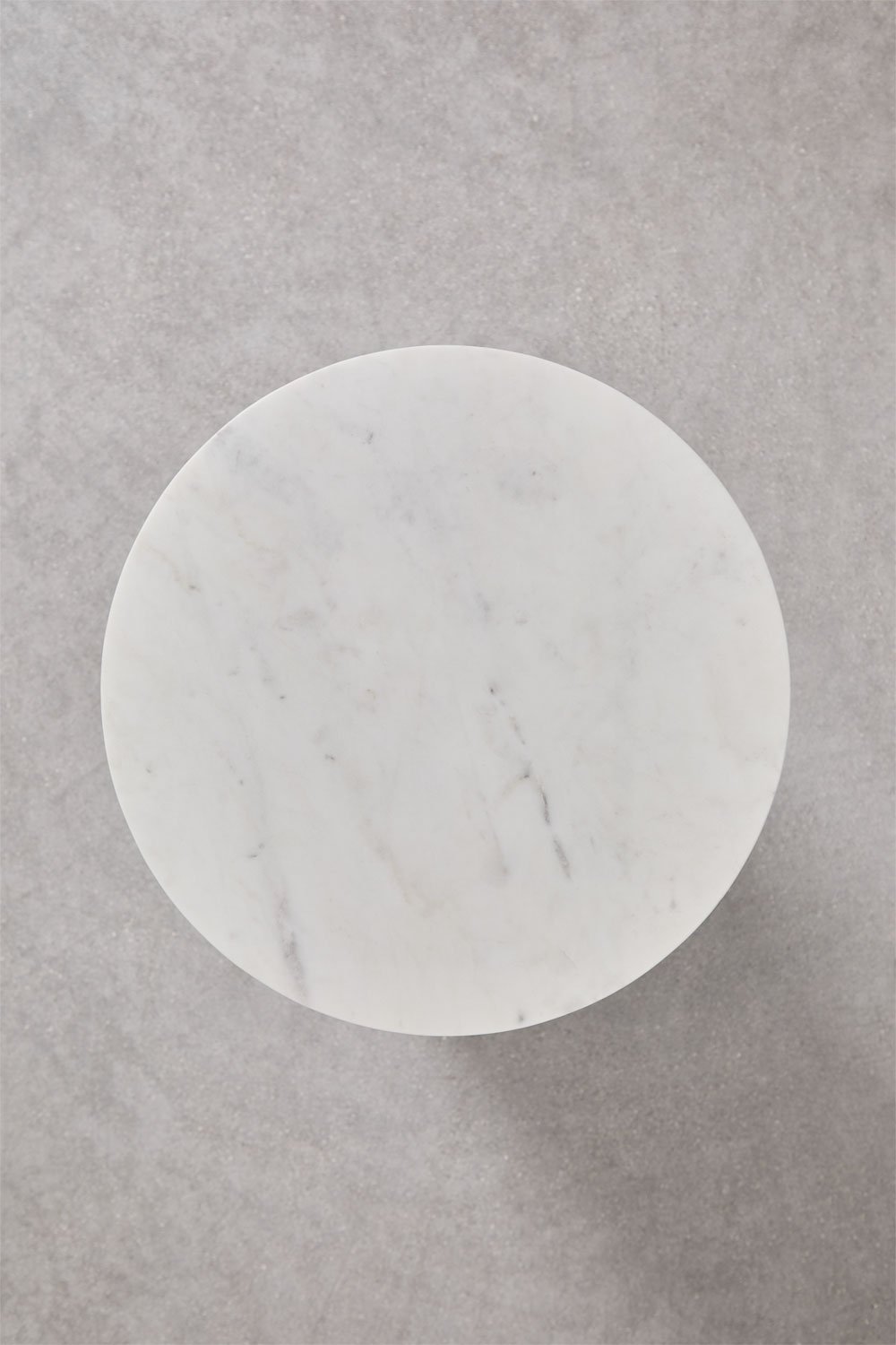 Confezione da 2 comodini rotondi Ø35 cm in marmo Mencia