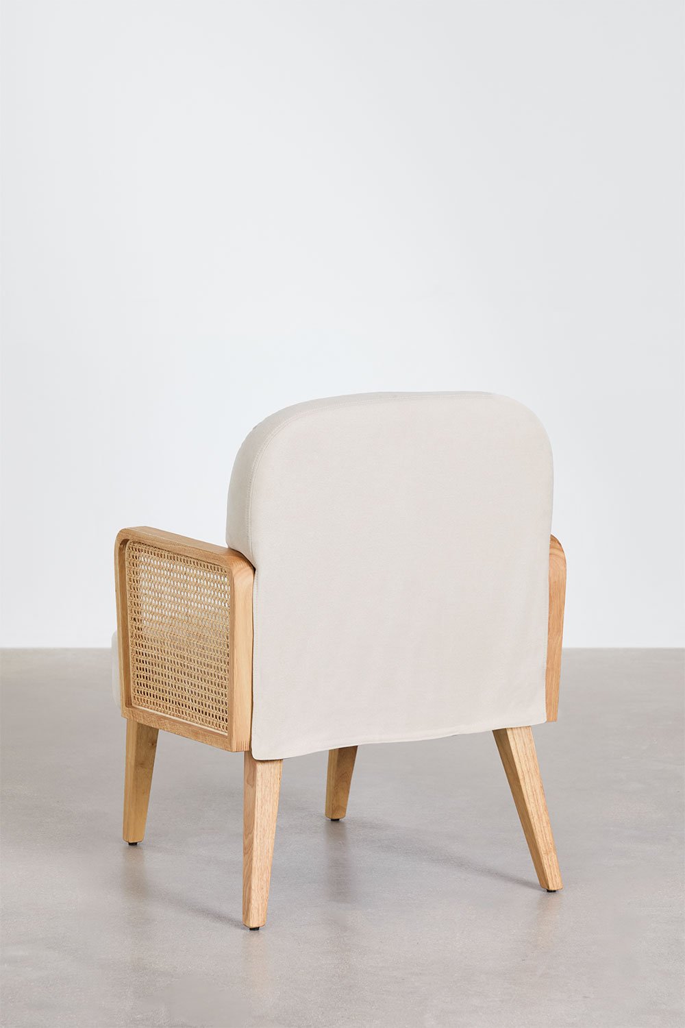 Confezione da 2 poltrone Icon in legno di caucciù e rattan