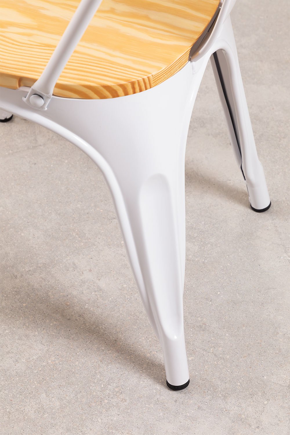 Confezione da 2 sedie da pranzo impilabili Lix Madera