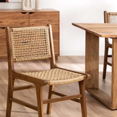 Confezione da 2 sedie da pranzo in legno di teak Malmö