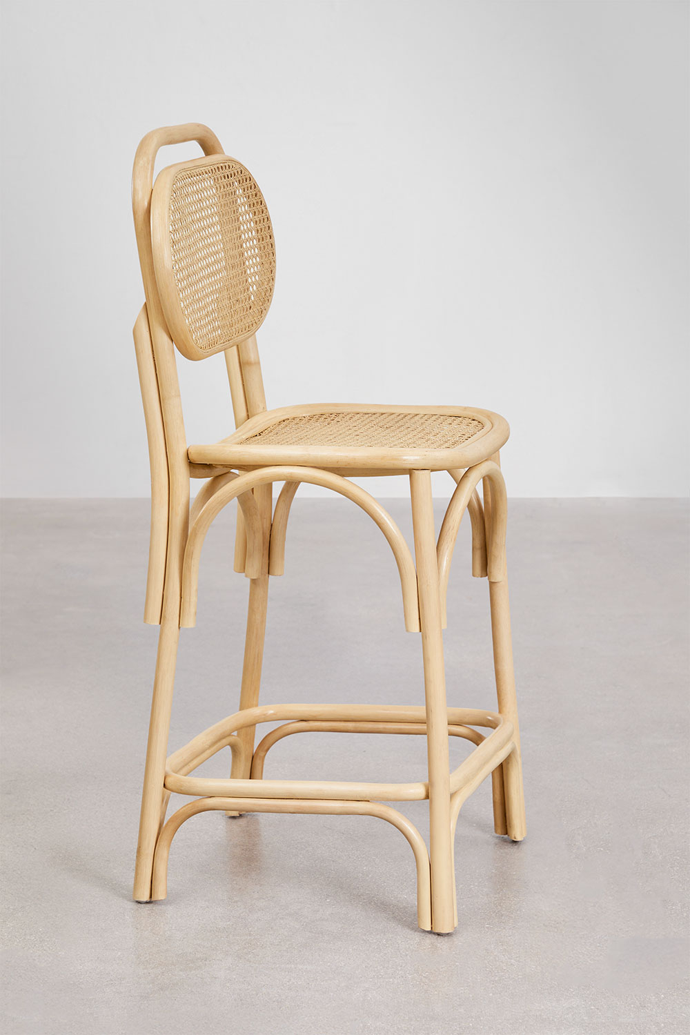 Confezione da 2 sgabelli alti ↑65 cm in rattan California