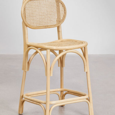 Confezione da 2 sgabelli alti ↑65 cm in rattan da giardino California