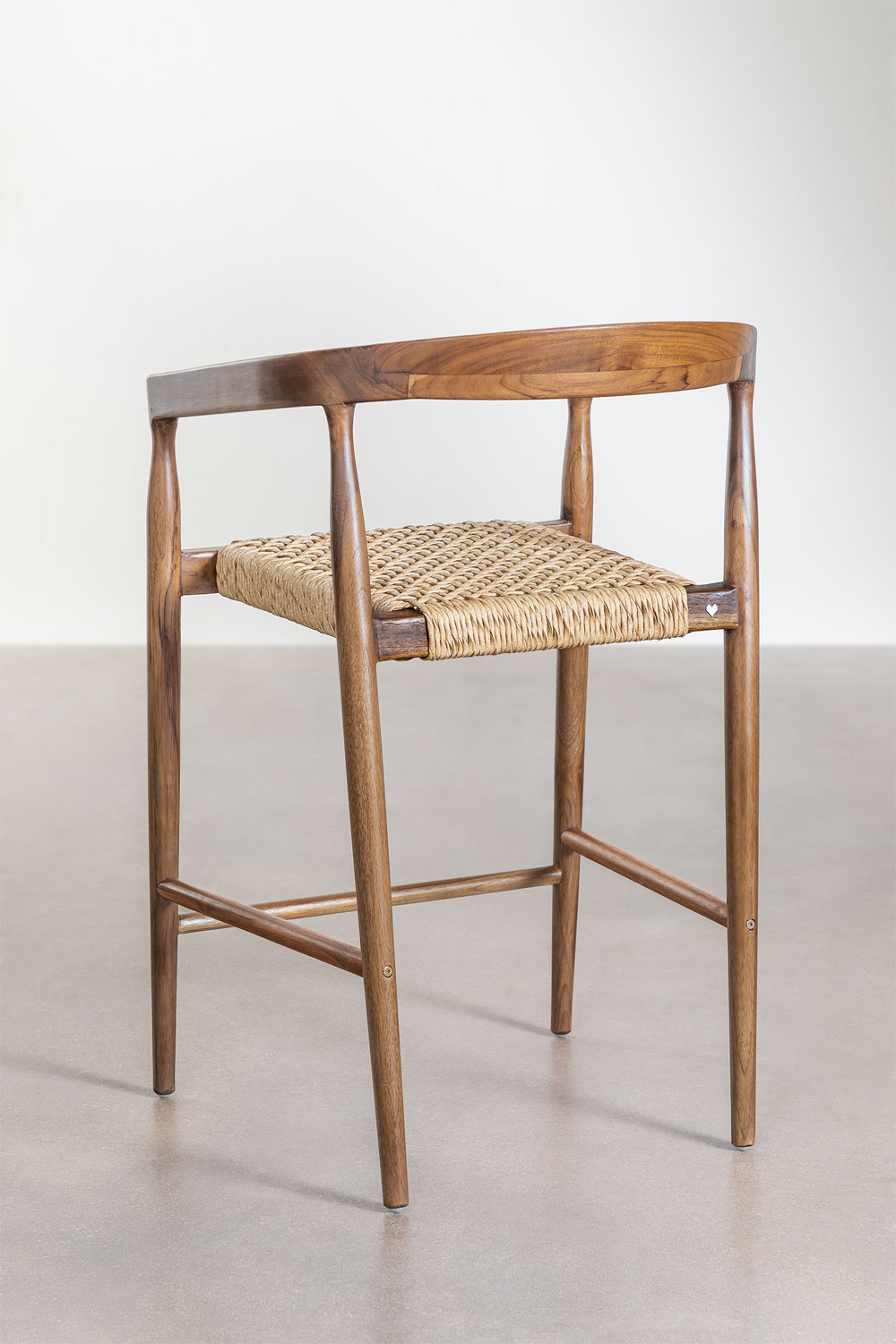 Confezione da 2 sgabelli alti in legno di teak (66 cm) Visby