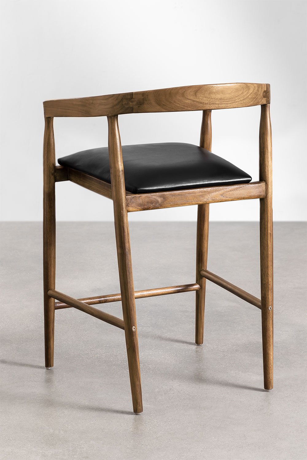 Confezione da 2 sgabelli alti in pelle (70 cm) Visby