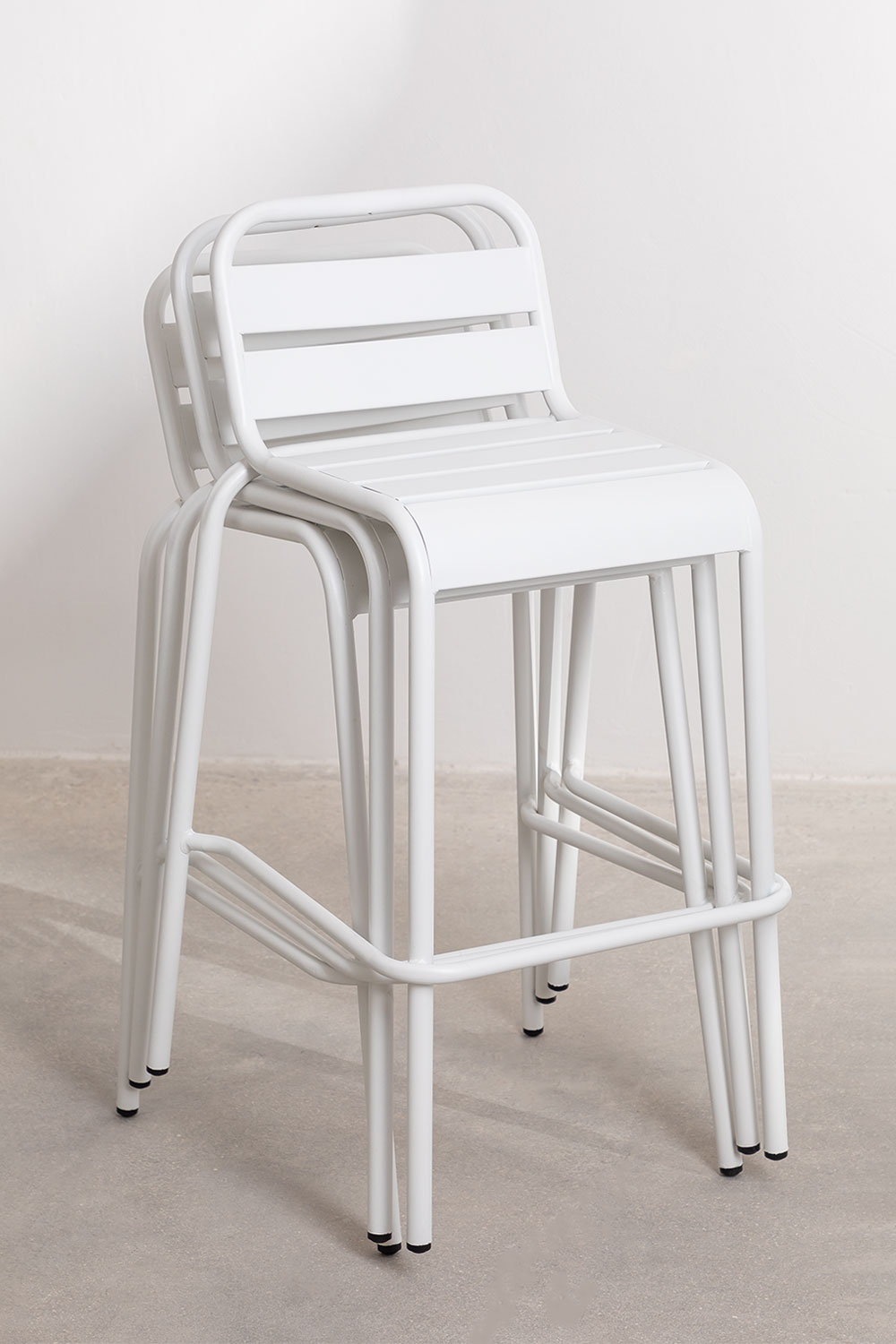 Confezione da 2 sgabelli alti Janti da 75 cm impilabili