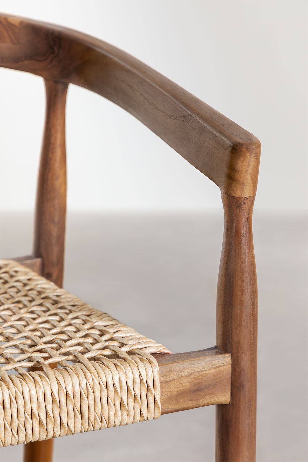 Confezione da 2 sgabelli alti da giardino in legno di teak (65 cm) Visby