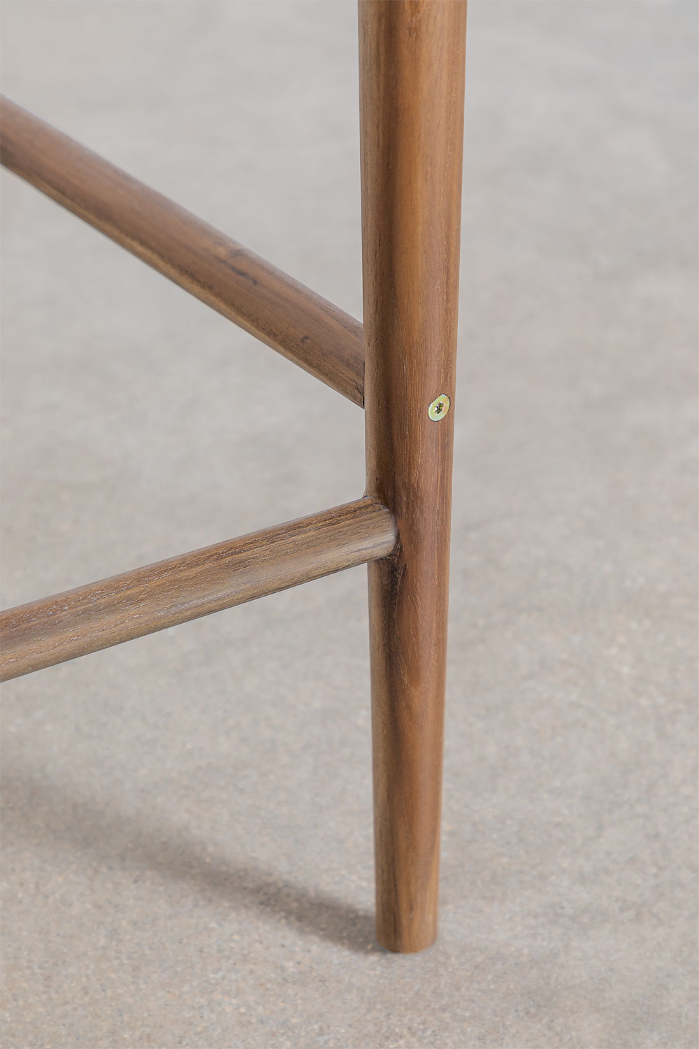Confezione da 2 sgabelli alti da giardino in legno di teak (65 cm) Visby