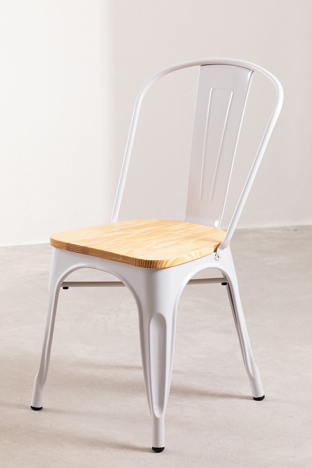 Confezione da 4 sedie da pranzo impilabili Lix Madera