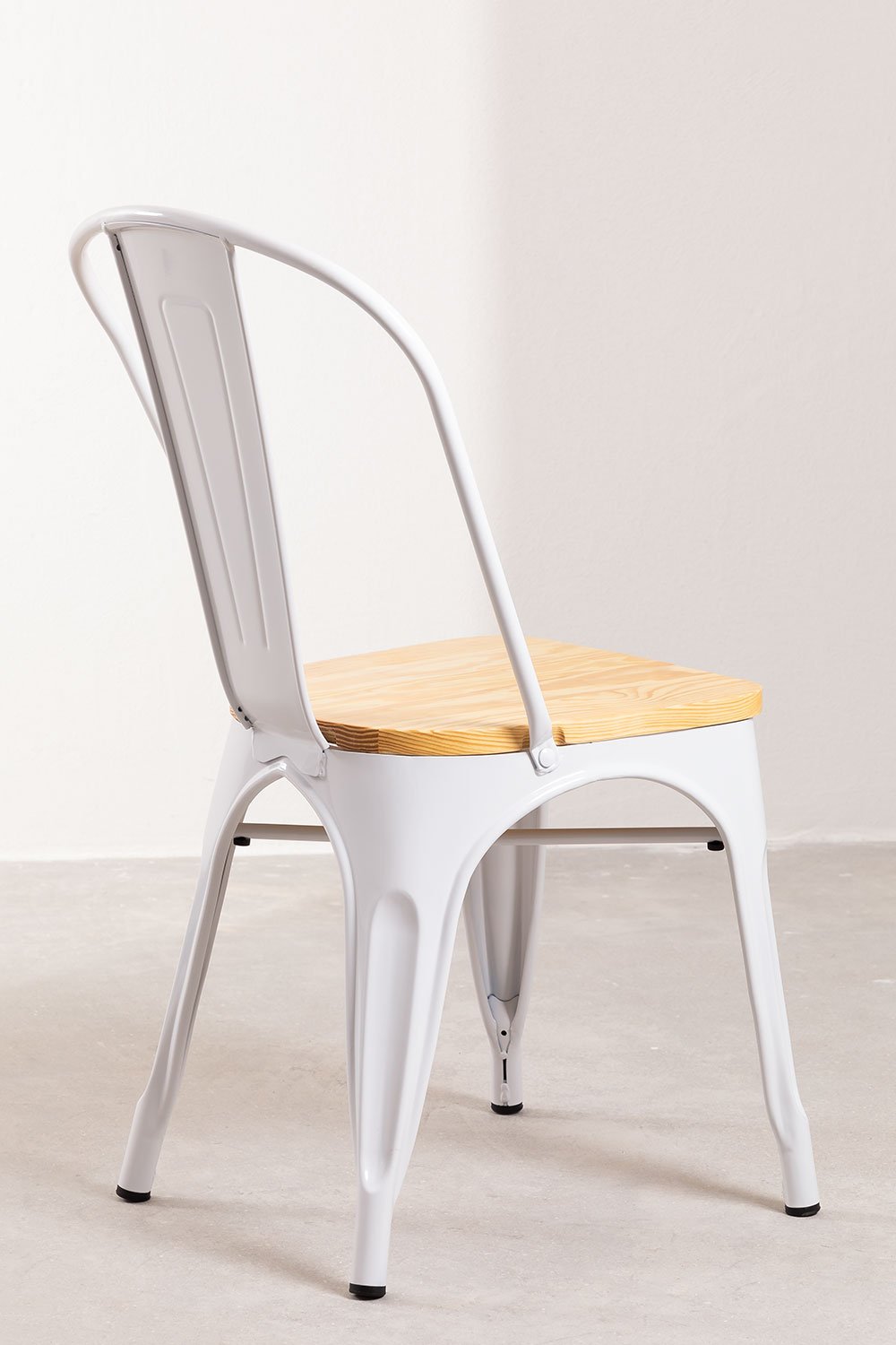 Confezione da 4 sedie da pranzo impilabili Lix Madera