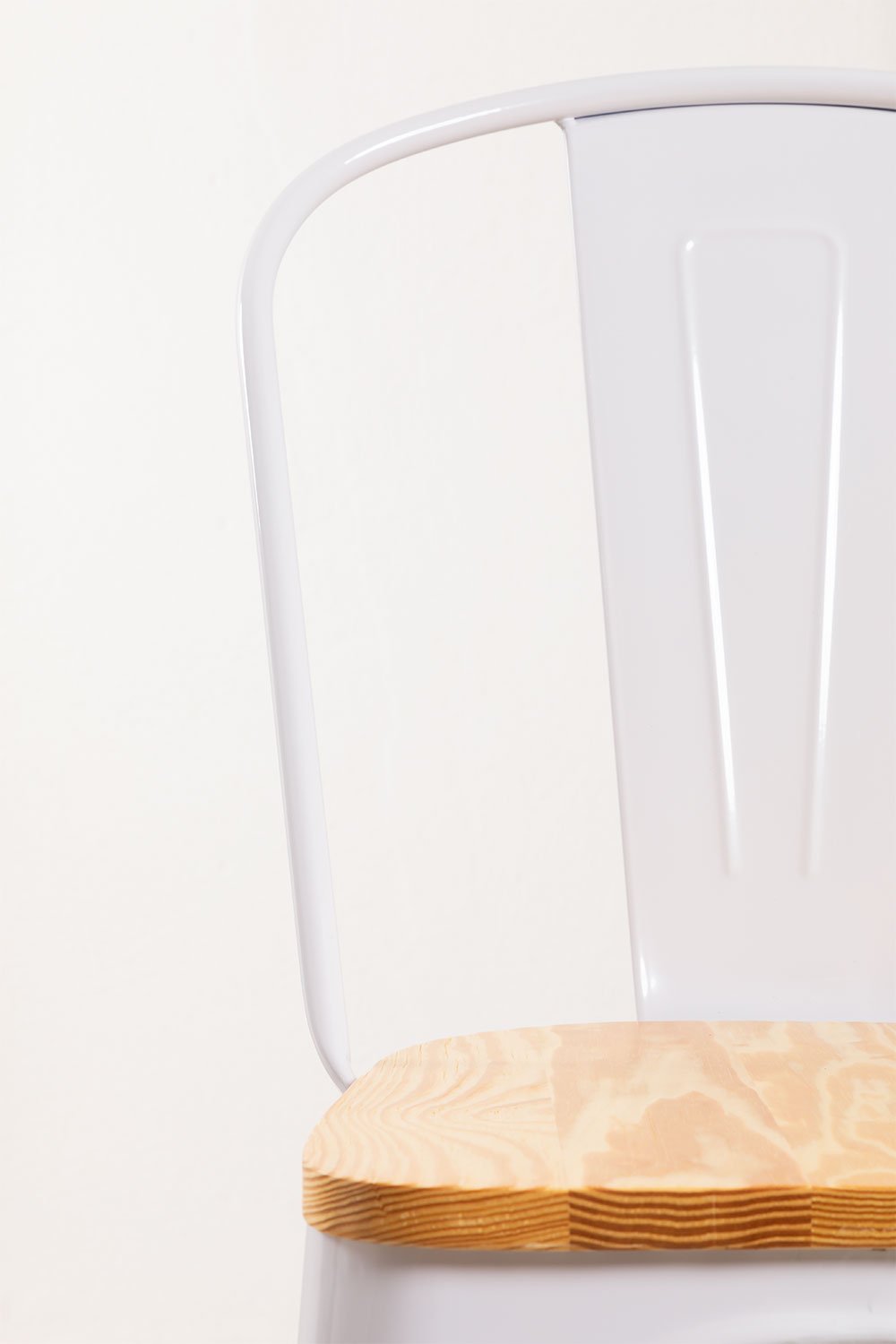 Confezione da 4 sedie da pranzo impilabili Lix Madera