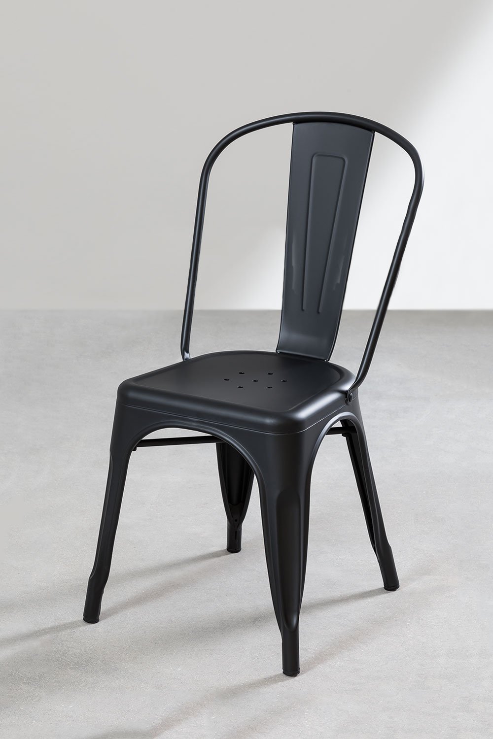 Confezione da 4 sedie da pranzo impilabili Lix opache