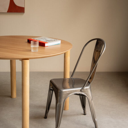 Confezione da 4 sedie da pranzo impilabili Lix spazzolate