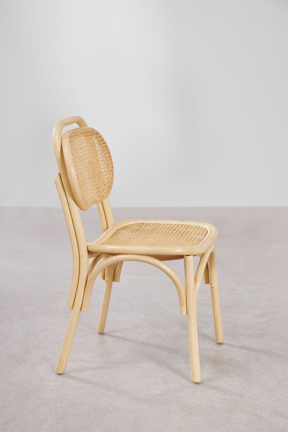Confezione da 4 sedie da pranzo in rattan California