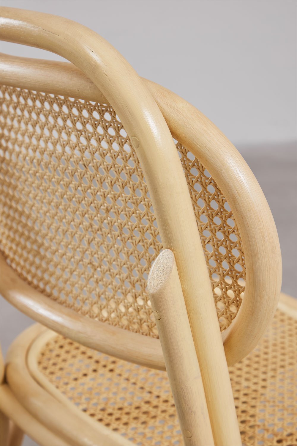 Confezione da 4 sedie da pranzo in rattan California