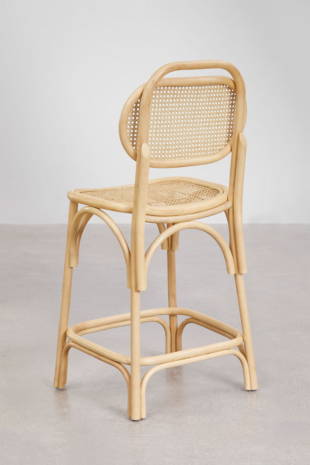 Confezione da 4 sgabelli alti ↑65 cm in rattan California